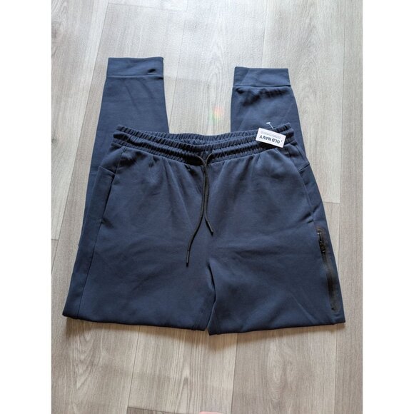 Old Navy Mens Black Jogger Sweatpants Size M With Elastic Waist & Drawstring NWT - Picture 2 of 4